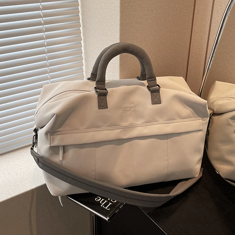 旅行包女时尚大容量短途旅游收纳行李包男手提轻便斜挎运动健身包