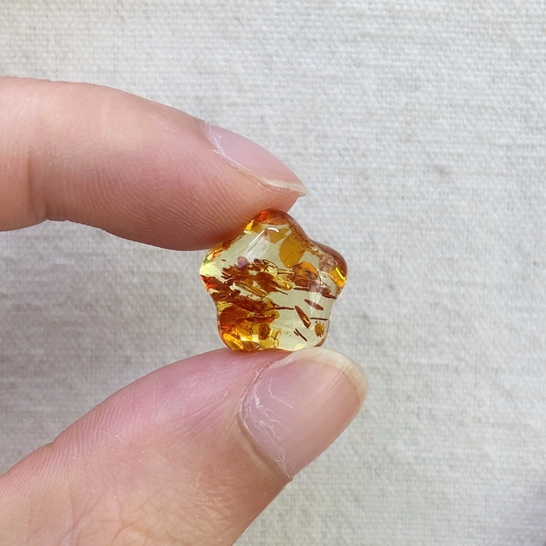 琥珀未镶嵌珠宝奇石花星星