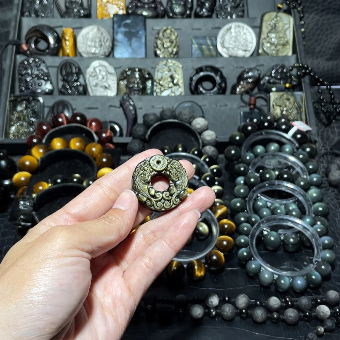 黑曜岩颈饰未镶嵌御****）