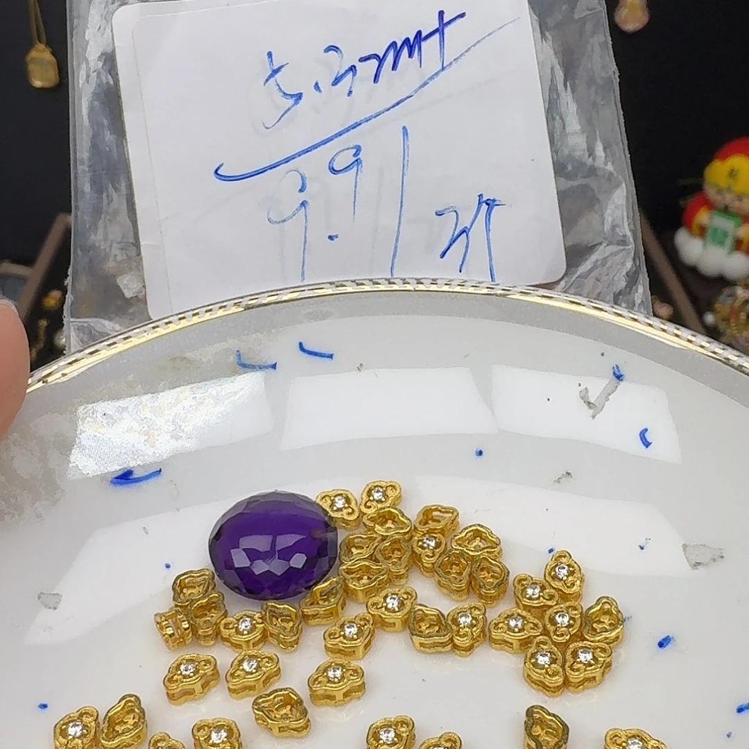 银S925镶嵌紫晶颈饰紫水晶925镶嵌13