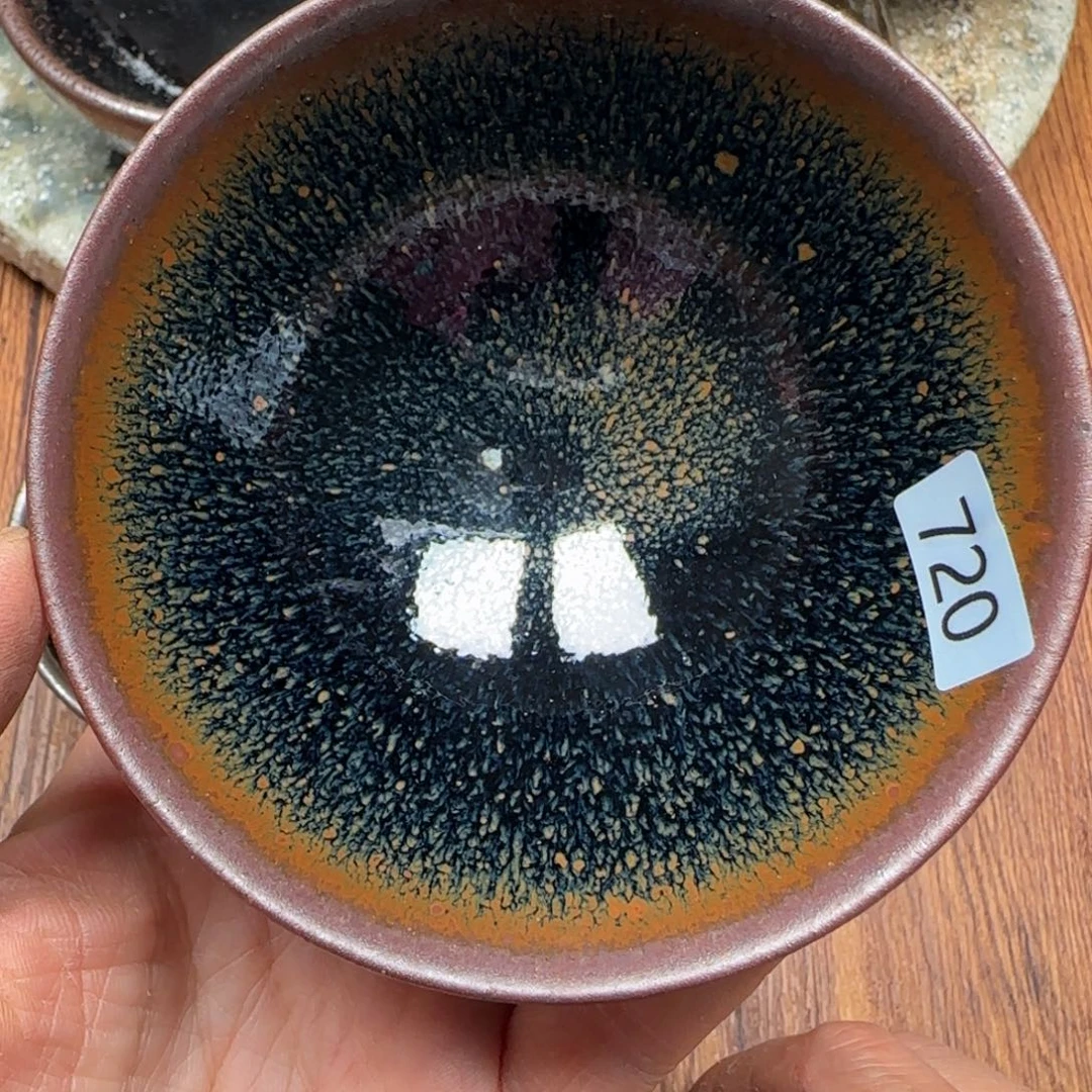 柴烧建盏茶盏茶杯720