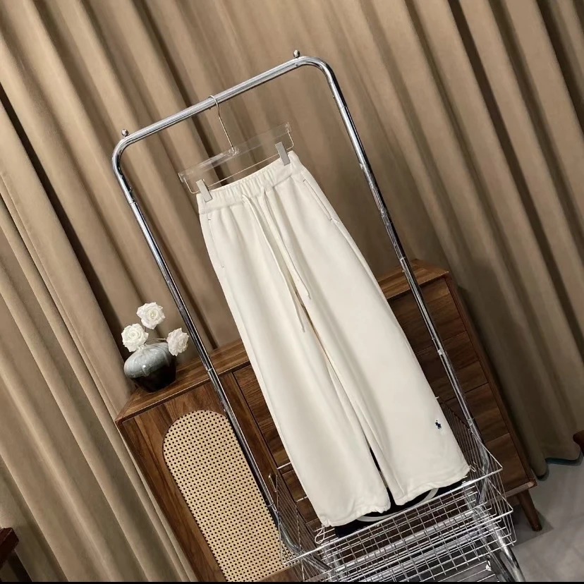 欧货2025秋季新款抽绳高腰时尚百搭直筒裤休闲阔腿裤