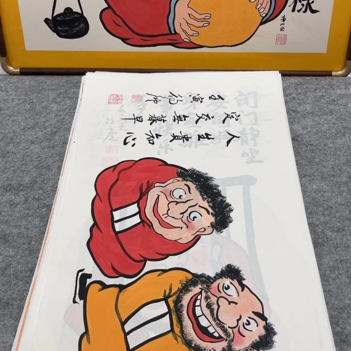 国画手绘禅意画一物一拍