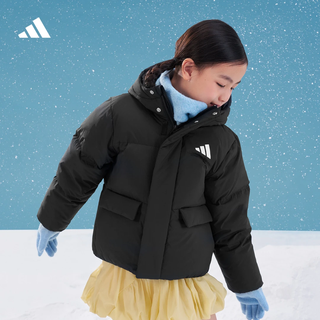 adidas阿迪达斯官方小童秋冬宽松保暖600蓬连帽鸭绒羽绒服 KG5505