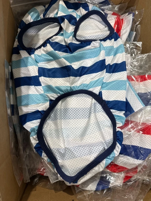 (S1017)宠物条纹春夏季透气衣服
