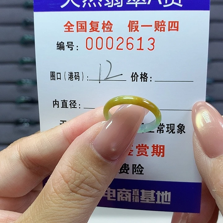 翡翠戒指未镶嵌   2613