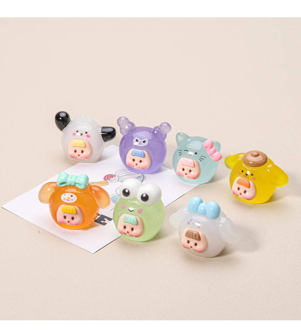 【九宫格 许愿】三丽鸥多妹夜光diy大号露比猪猪配饰桌面车载摆件