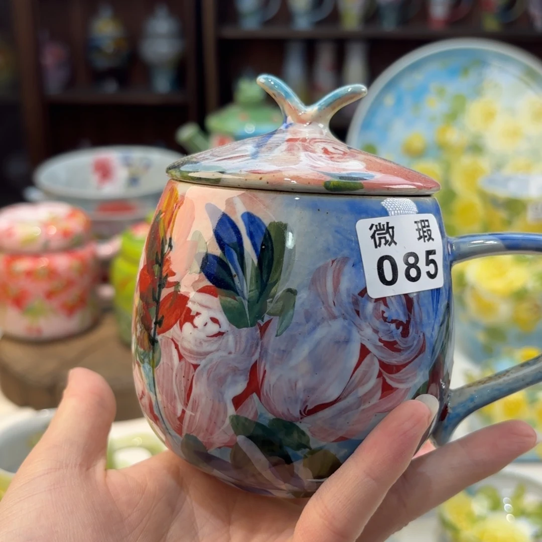 瓷片景德镇手绘高温釉下彩陶瓷茶具