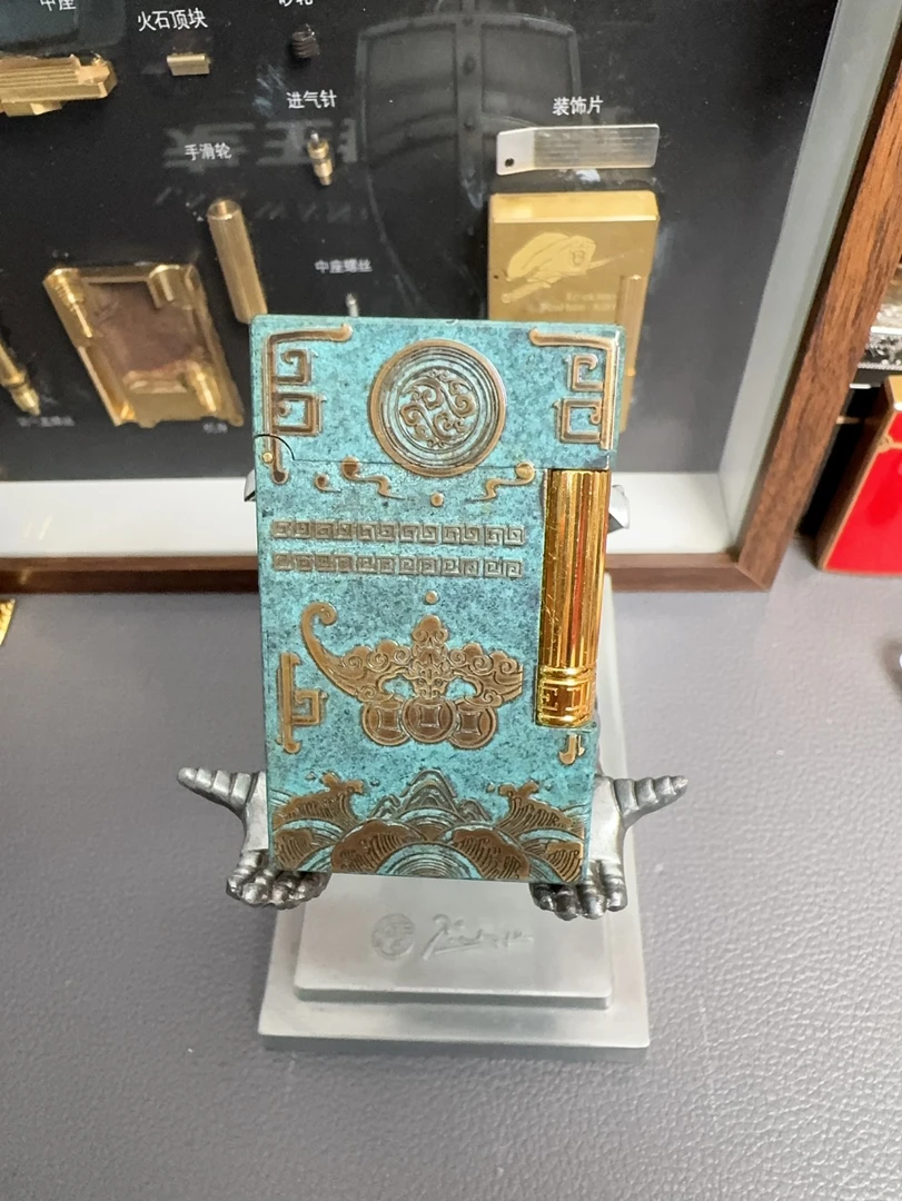 800度火粹青铜纳福高档充气个性创意高颜值朗声打火机