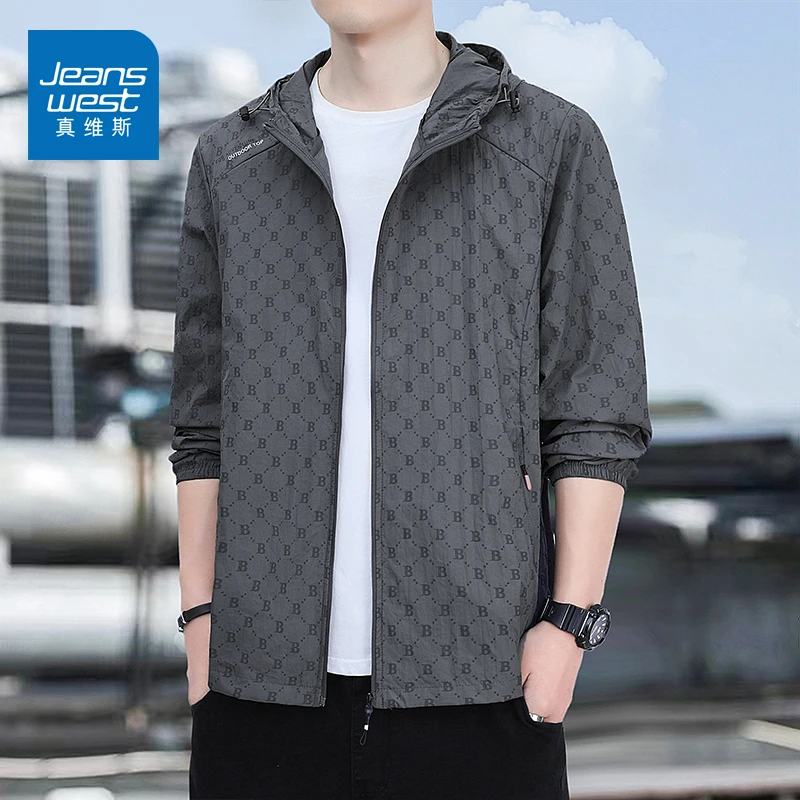 真维斯夏季冰丝防晒衣男士薄款轻透气防紫外线户外运动骑行服外套