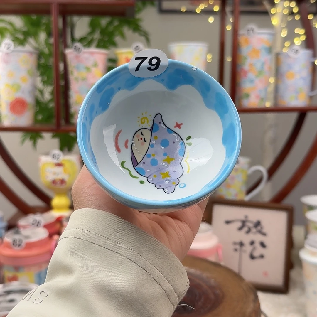 摆件陶79景德镇手绘高温釉下彩