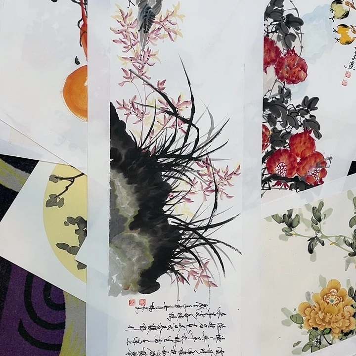 国画四尺对开作品