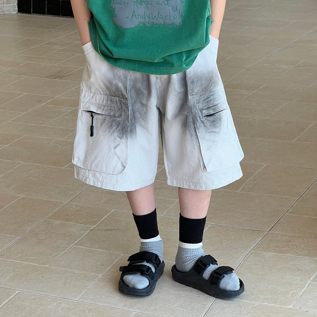 【现货】夏款儿童韩版潮流设计休闲宽松百搭小众五分裤CC1092-BXX1