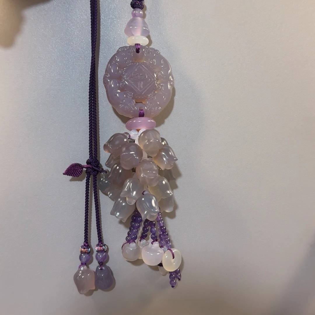 人***戏玛瑙/玉髓汽车挂件未镶嵌