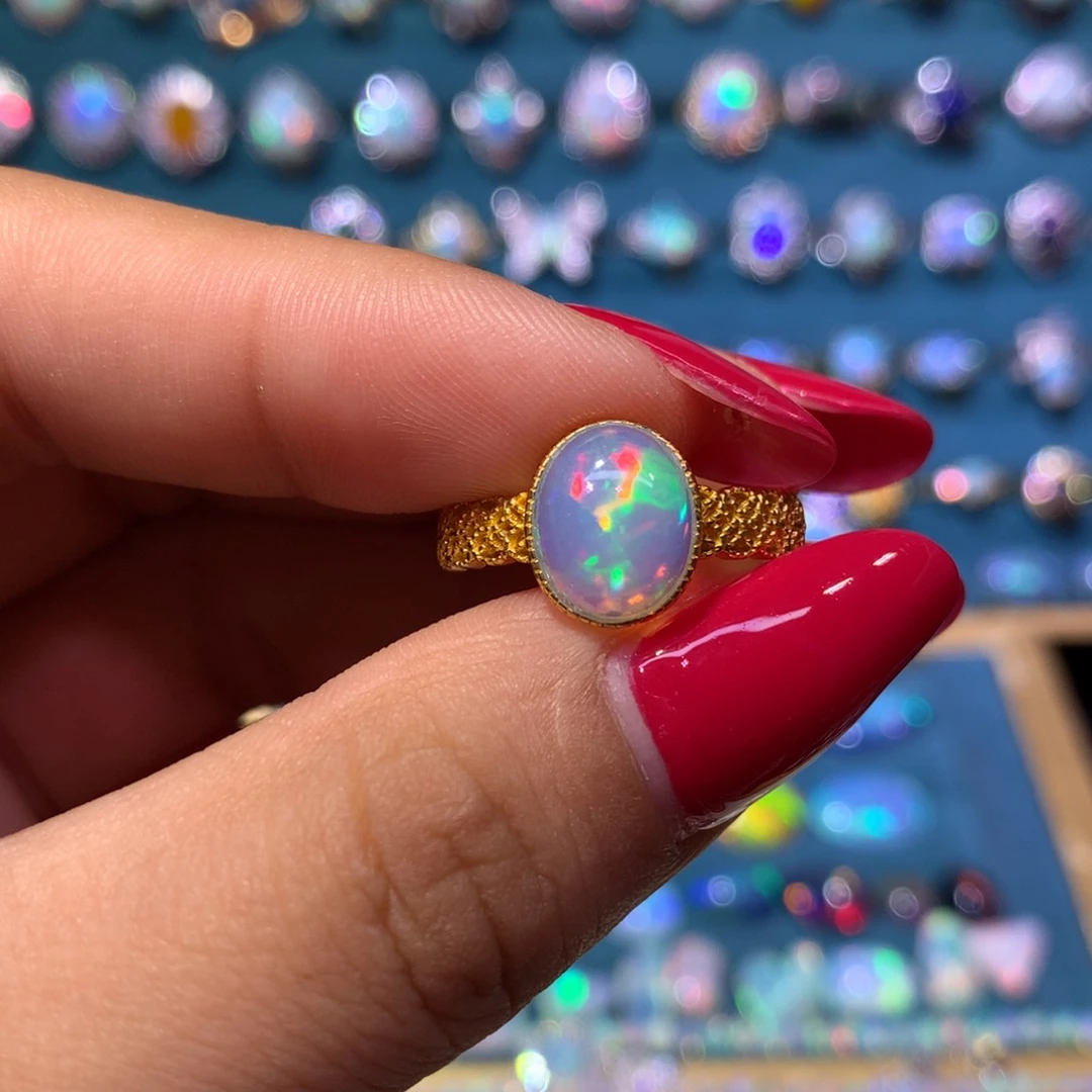 欧泊银S925镶嵌戒指款