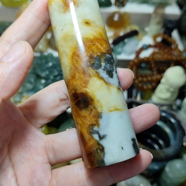 未镶嵌岫玉手把件