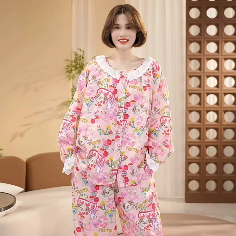 芙蓉世家【姹紫嫣红】秋季新品纯棉100舒适家居服可外穿