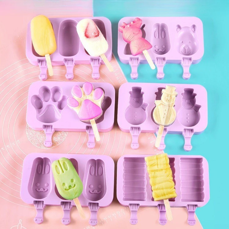 硅胶梦龙雪糕模具家用冰淇淋冰棒冰棍芝士奶酪棒模具卡通可爱