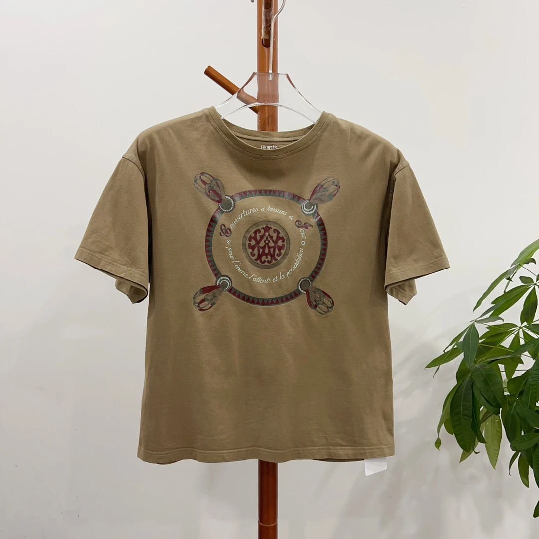 99新 Hermes/爱马仕 安洁利严选短袖 尺码38成色看直播 GSS23646