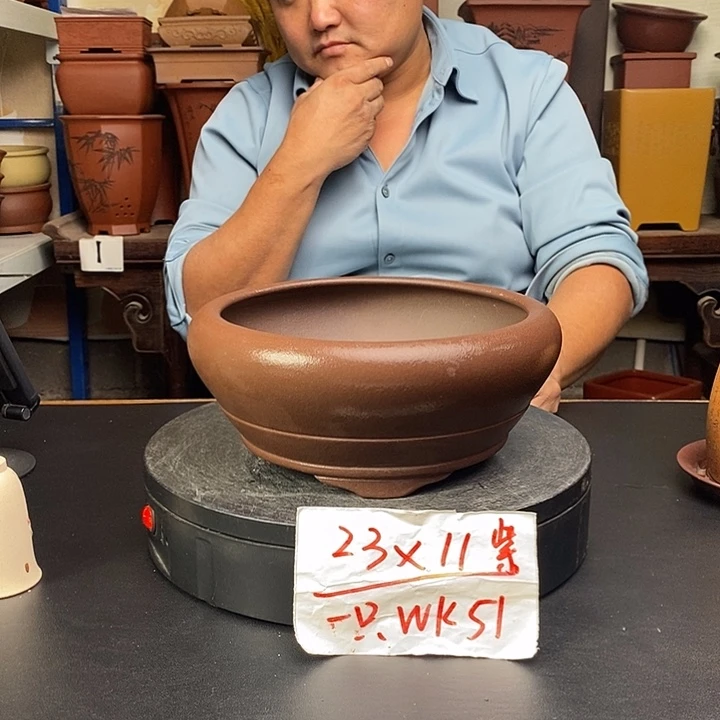 紫砂花盆货号一只WK51