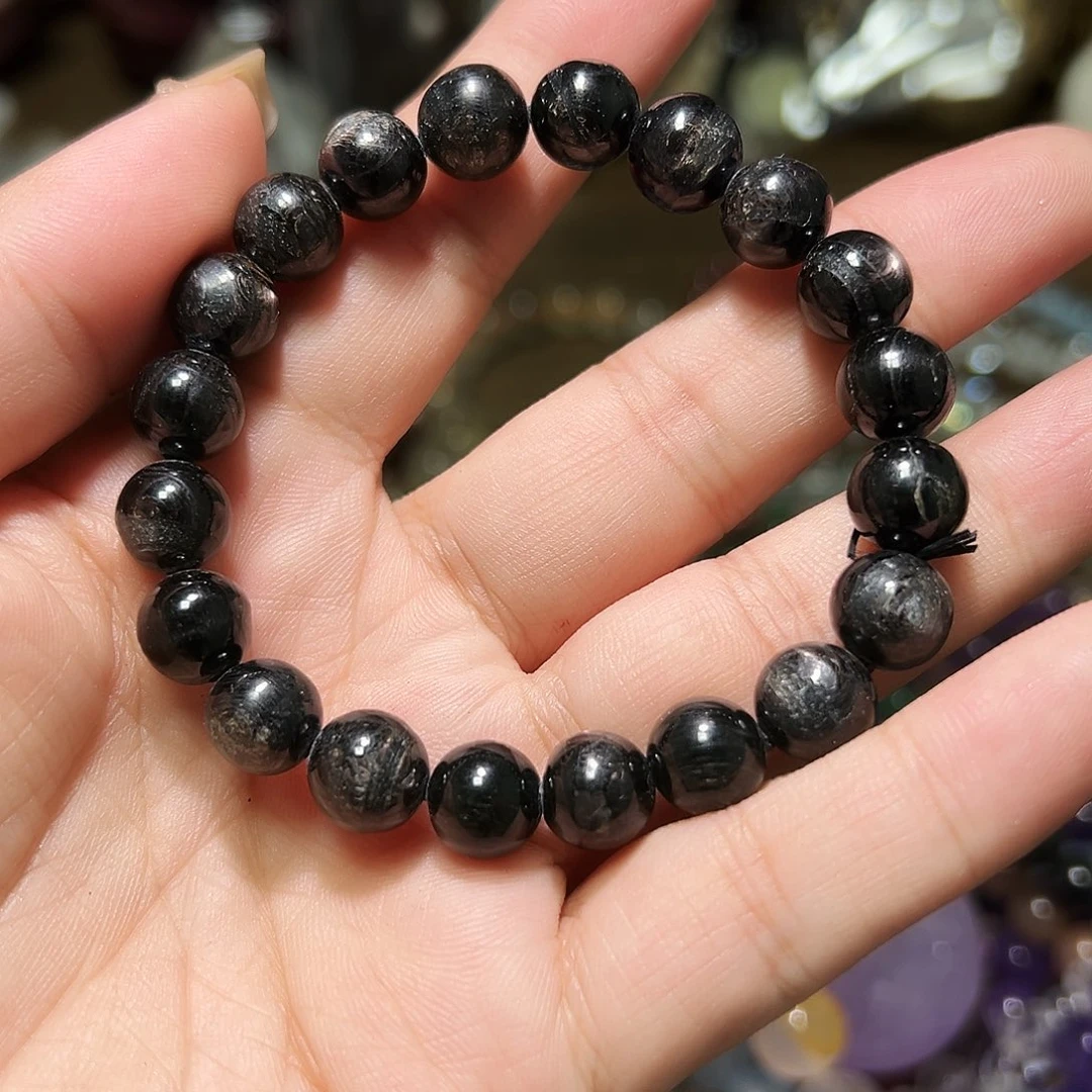 海蓝宝石手链未镶嵌金运石9毫米手链