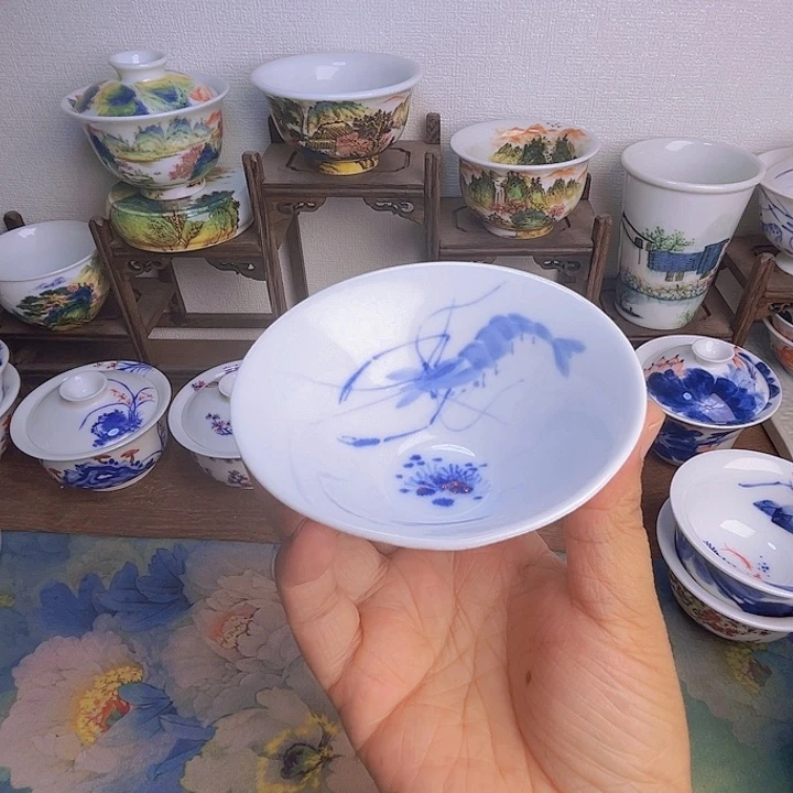 忠意堂釉下彩虾趣瑕不退