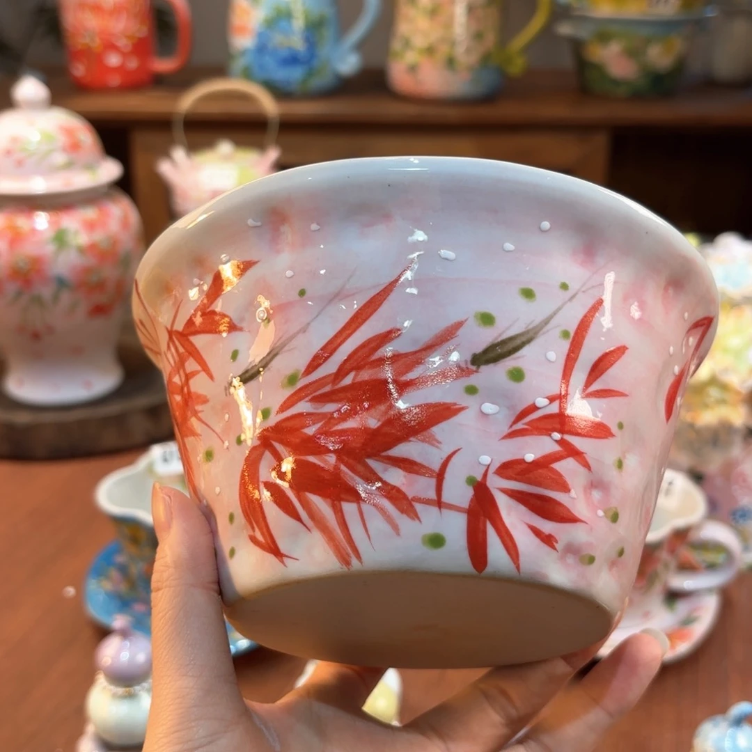 景德镇手绘高温釉下彩陶瓷茶具