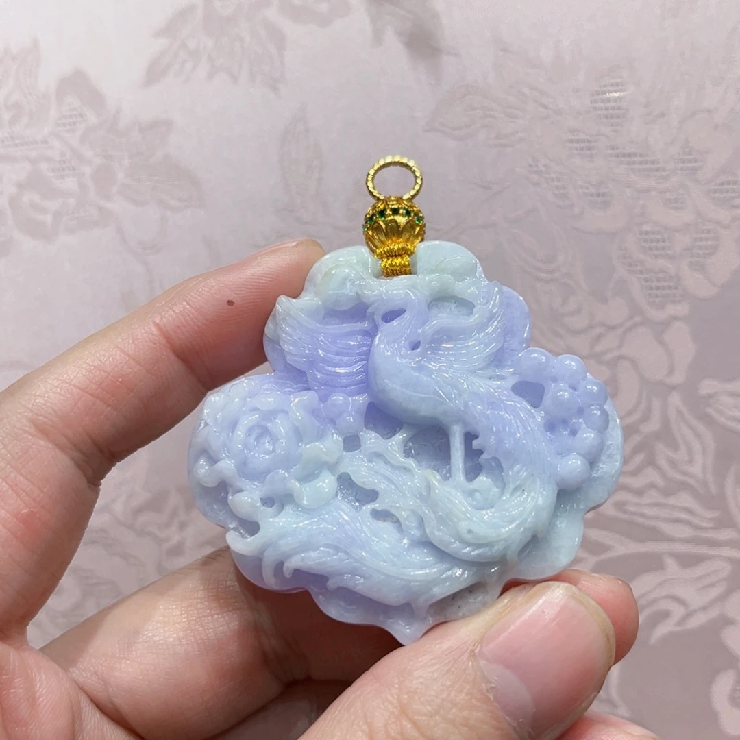 翡翠合金吊坠(赠链)国风