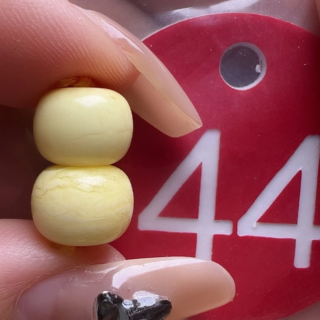 蜜蜡未镶嵌珠宝奇石微瑕9.4mm白蜡老型