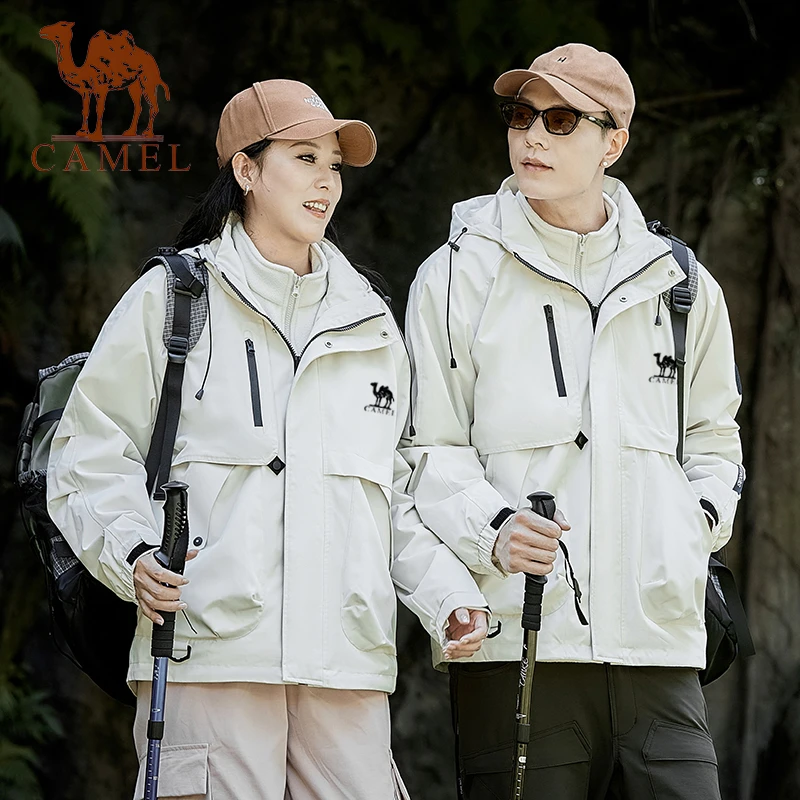 【雨神】骆.驼登山户外三合一冲锋衣男女防水防风保暖流光穿搭外套