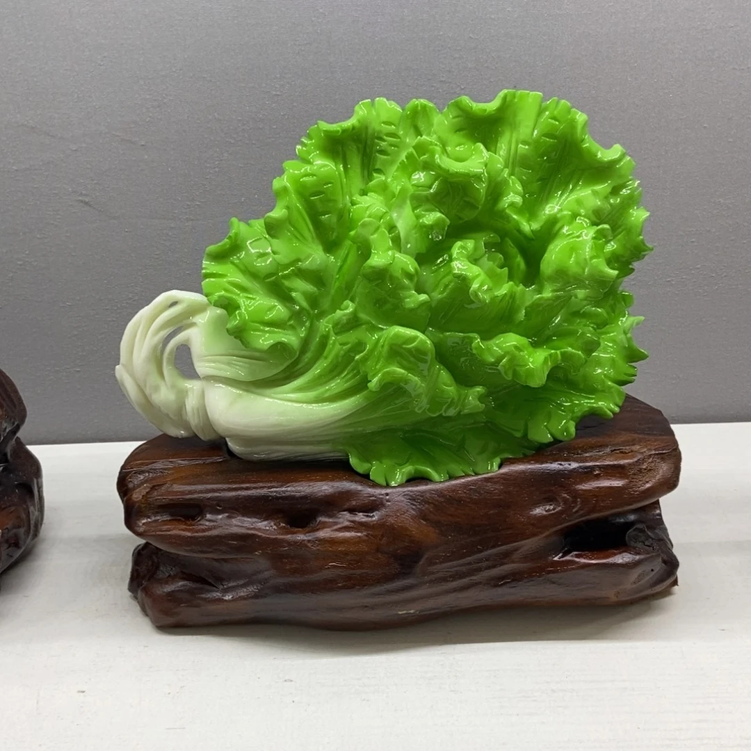 通***律玉白菜摆件家居摆件