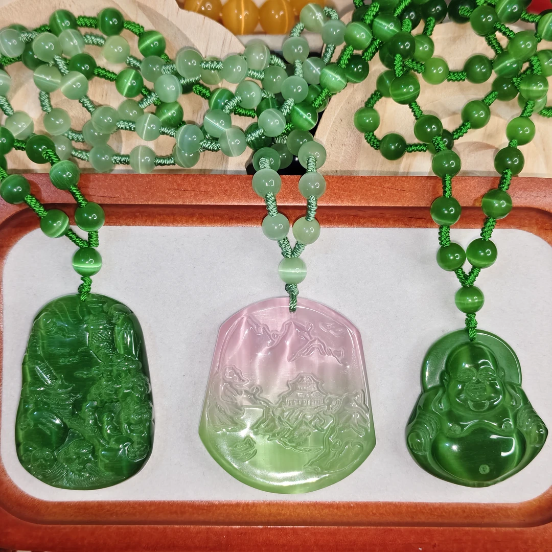 七彩彩石奇石猫猫石展现多样魅力毛衣链毛衣吊坠