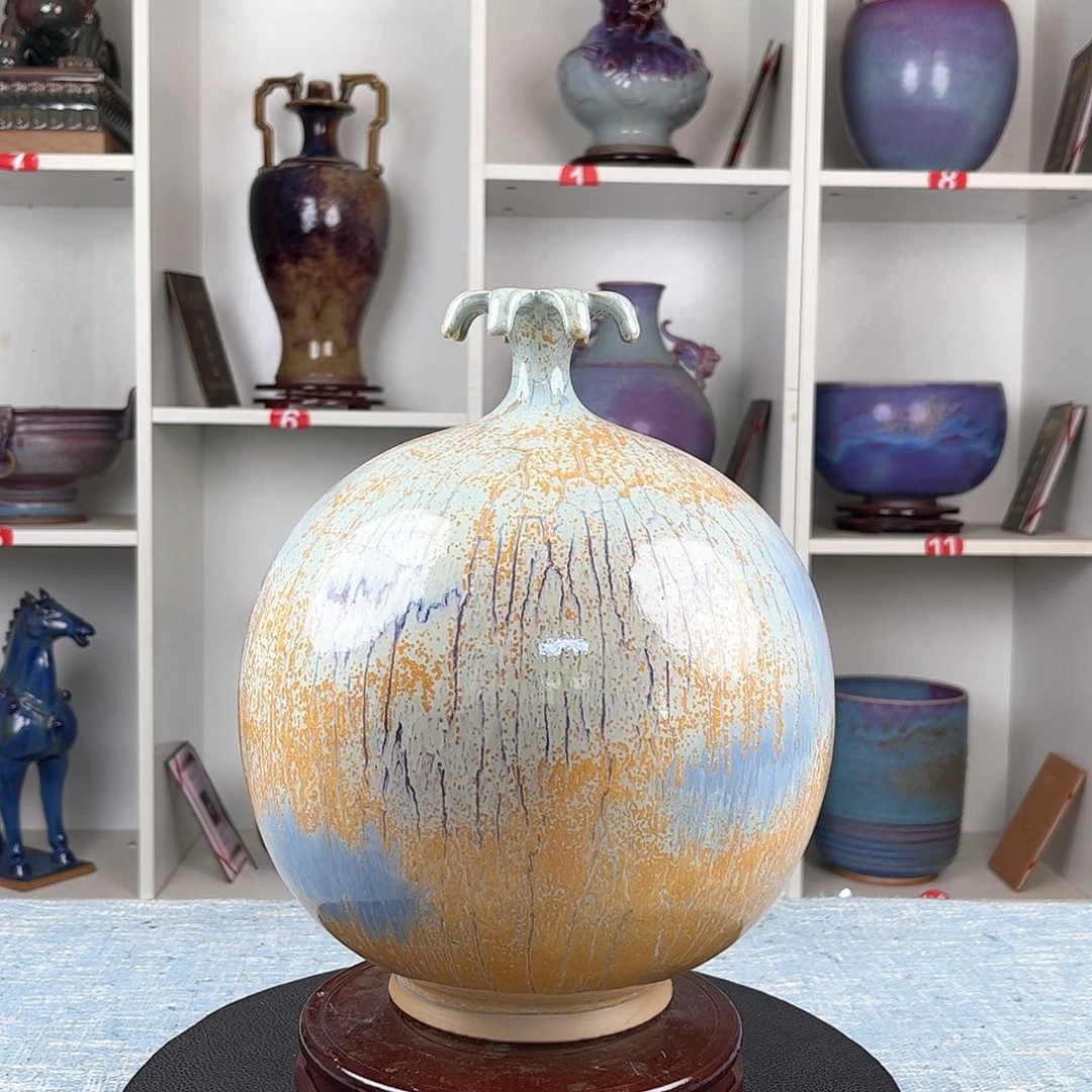 瓷片摆件……石榴瓶……