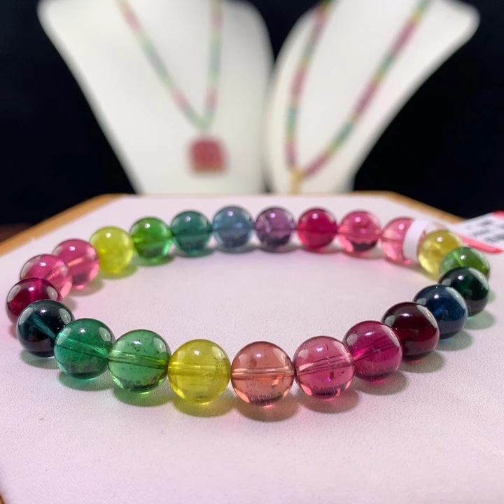 双色碧玺手链未镶嵌