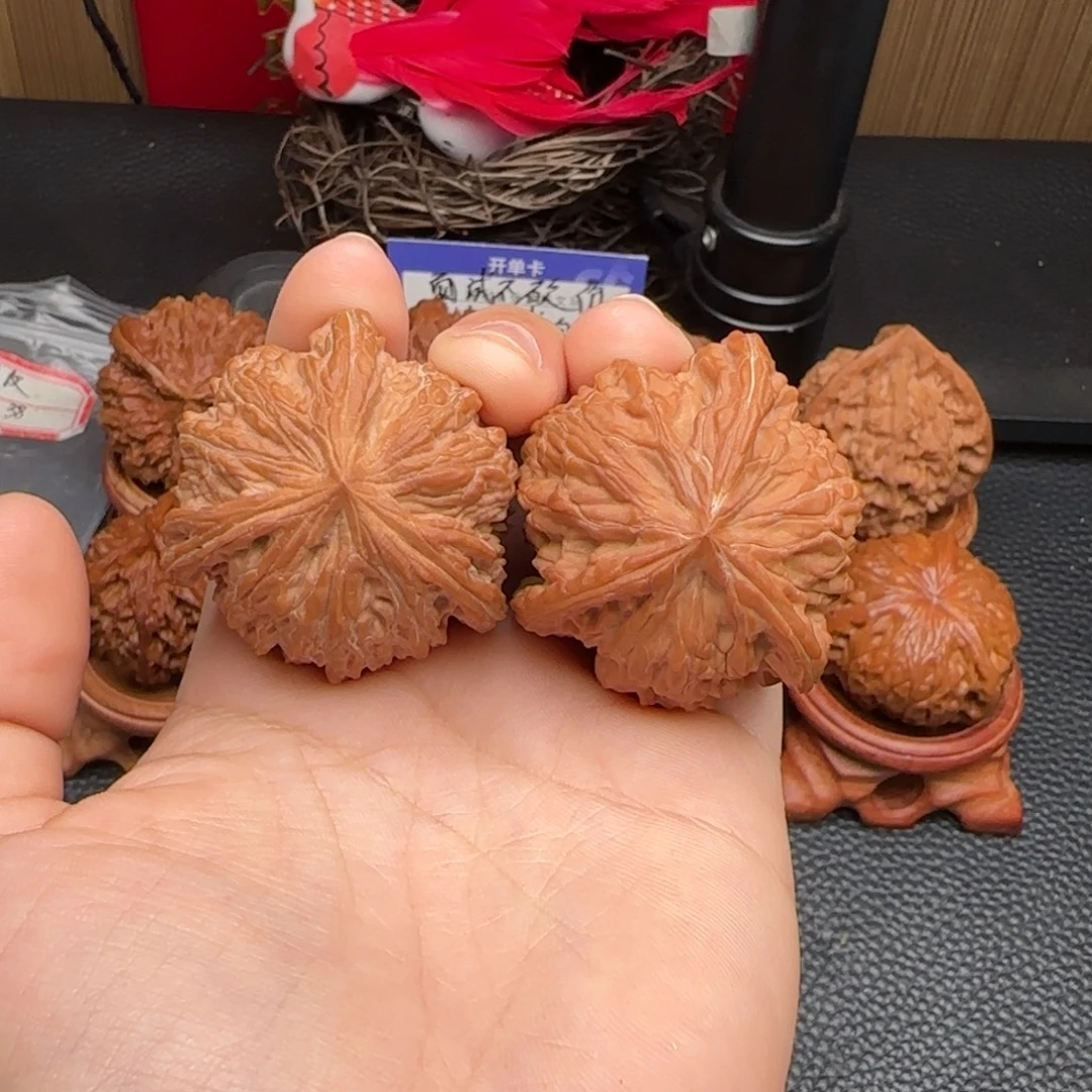 把件文玩核桃磨盘三棱 39尺寸