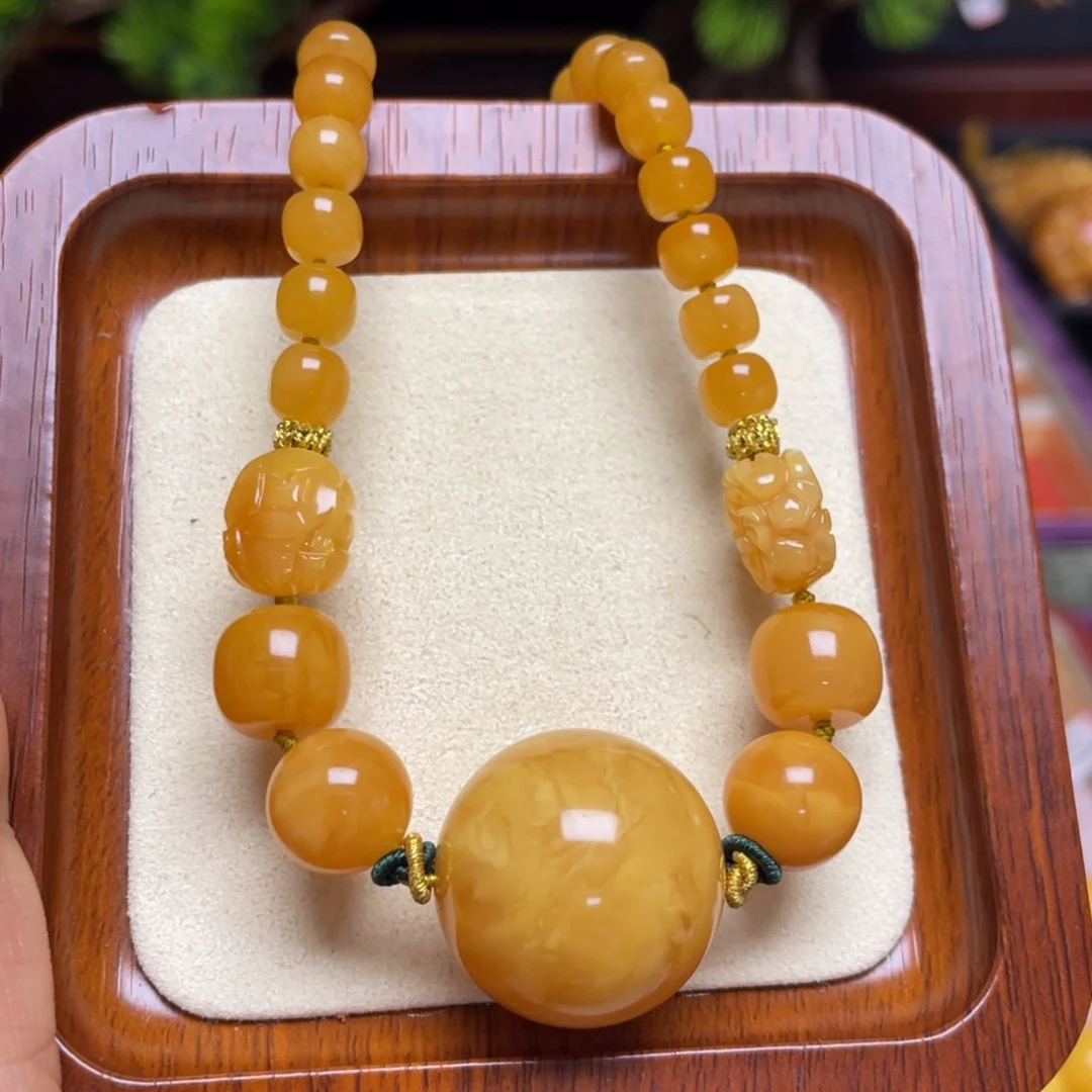 蜜蜡颈饰未镶嵌项链