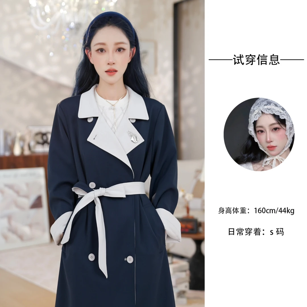 Nash/奈希【伦敦都市】2025秋款双面风衣设计款经典风衣外套