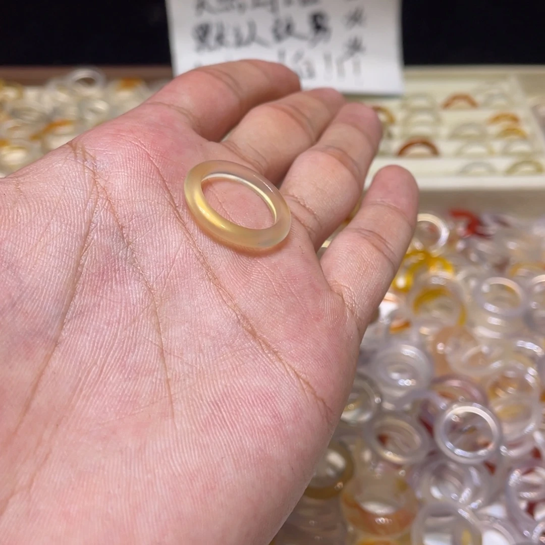 玛瑙/玉髓未镶嵌戒指63号港14