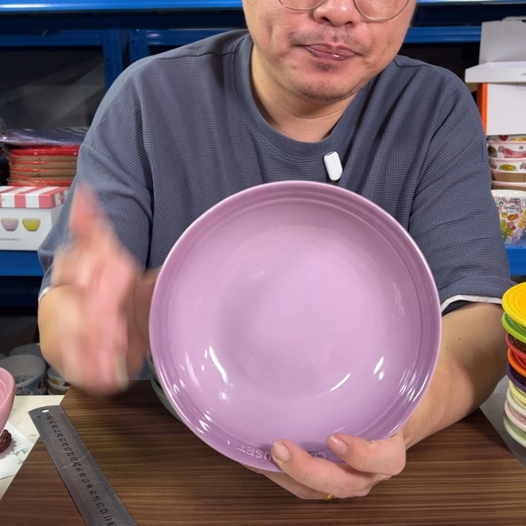 陶瓷紫罗兰燕麦碗