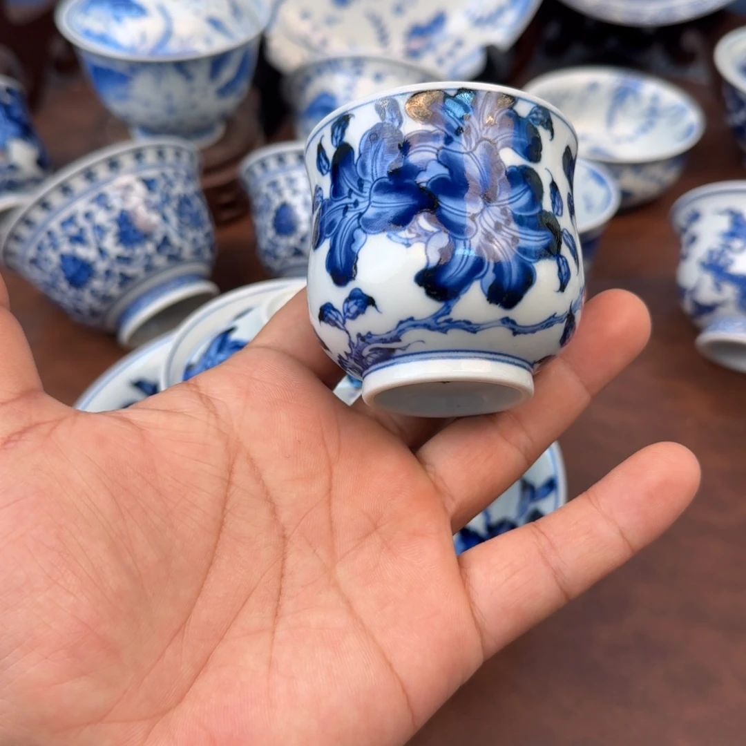 陶摆件杜鹃花主人杯