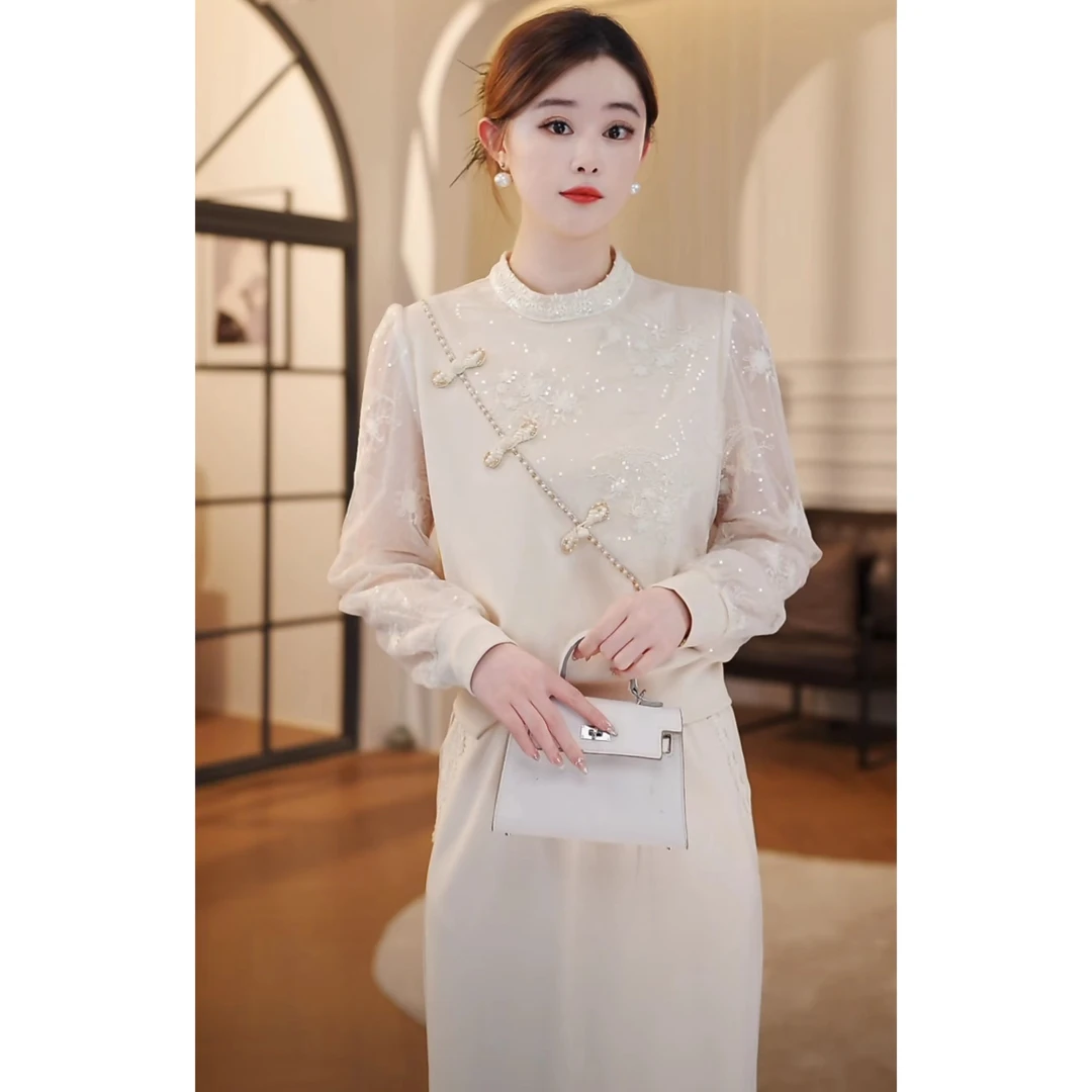 【嘉嘉JIANG】江南惜月 经典国风盘扣休闲卫衣套装 XJ251Z1002