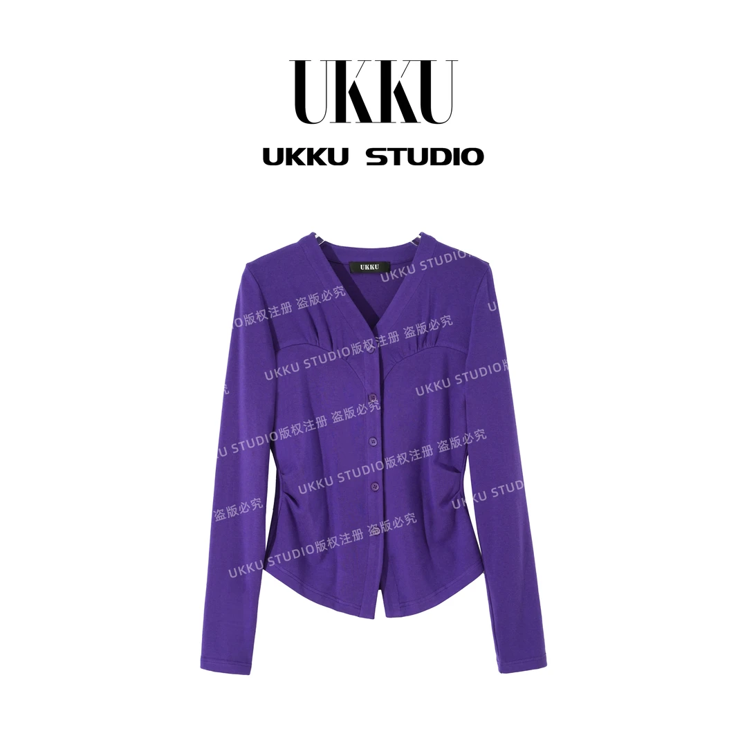 思思【UKKUSKUDIO】秋冬气质设计师款重工时尚开衫615516