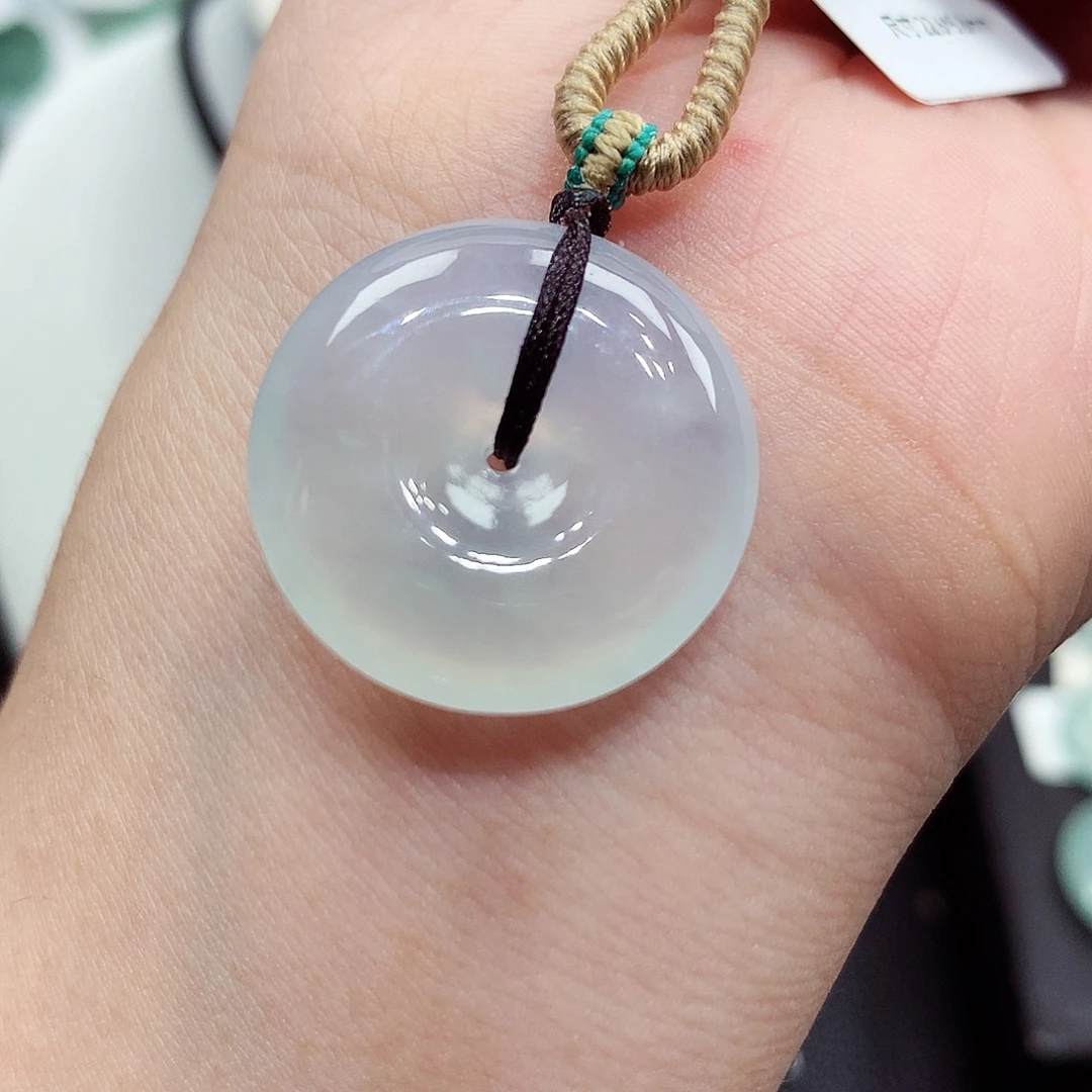 翡翠未镶嵌颈饰编号94，22.6/5.8