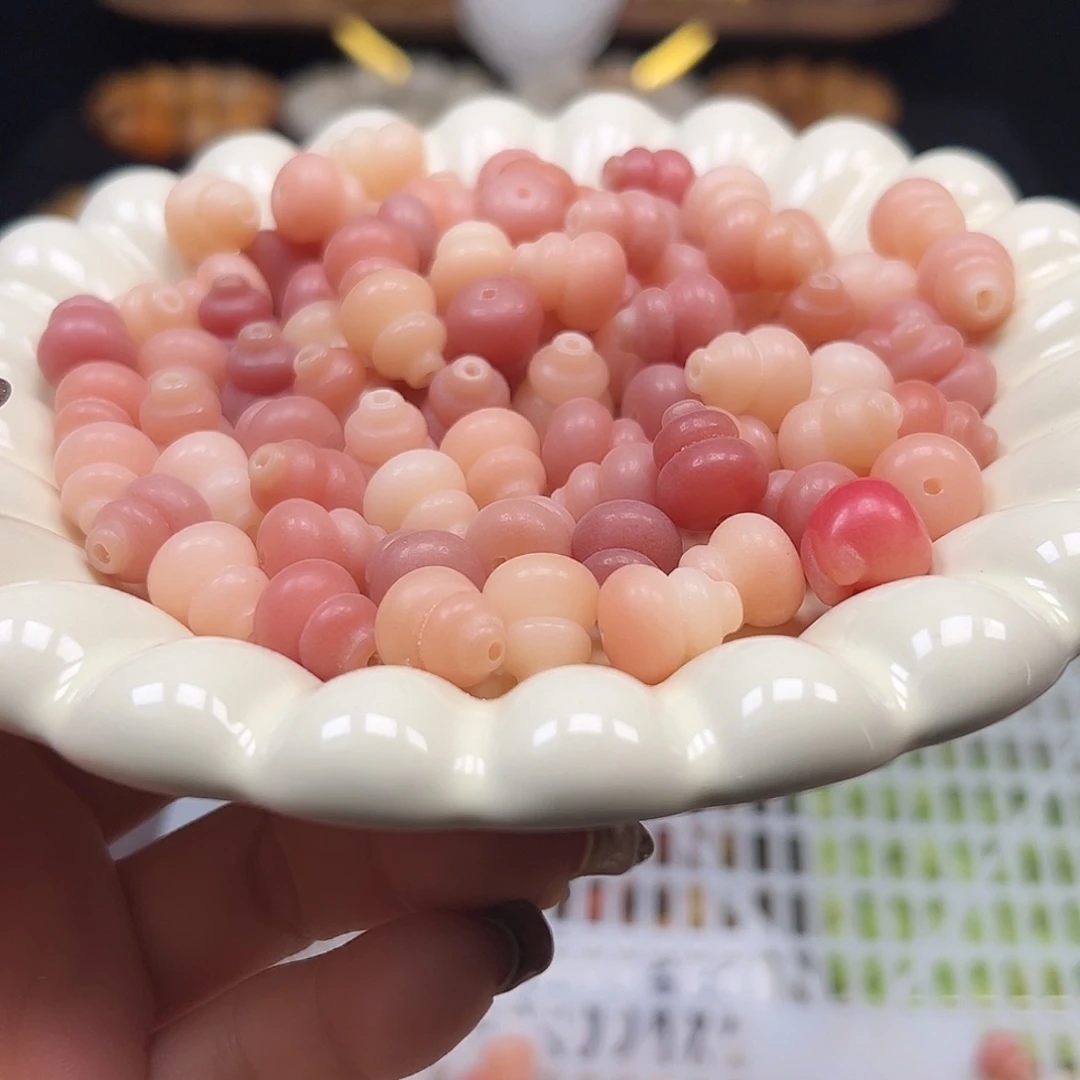 菩提根/象牙果手串微瑕粉葫芦40颗