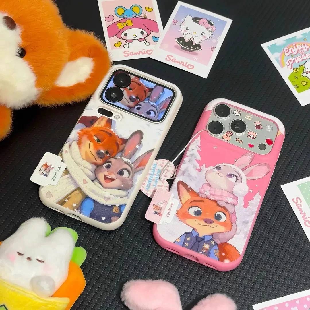 围巾朱迪尼克情侣小标签适用苹果17华为手机壳oppo小米vivo软可爱