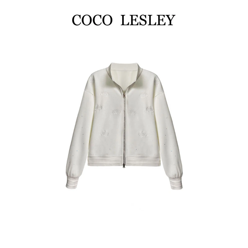 【COCO LESLEY】高奢小香风外套2025早春山茶花短款外衣# 63687