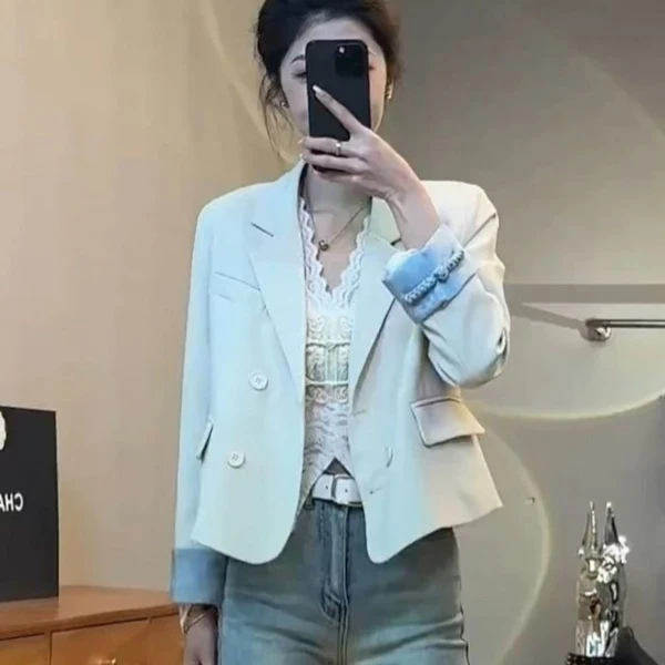 小婷推荐韩版时尚百搭新中式气质短款西装春季休闲高级感外套