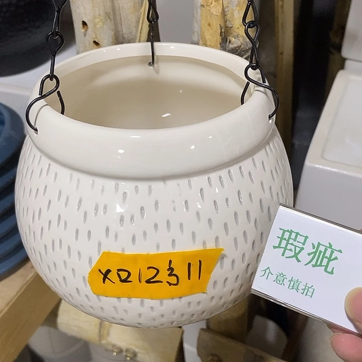 紫砂花盆多肉植物盆瑕疵有孔