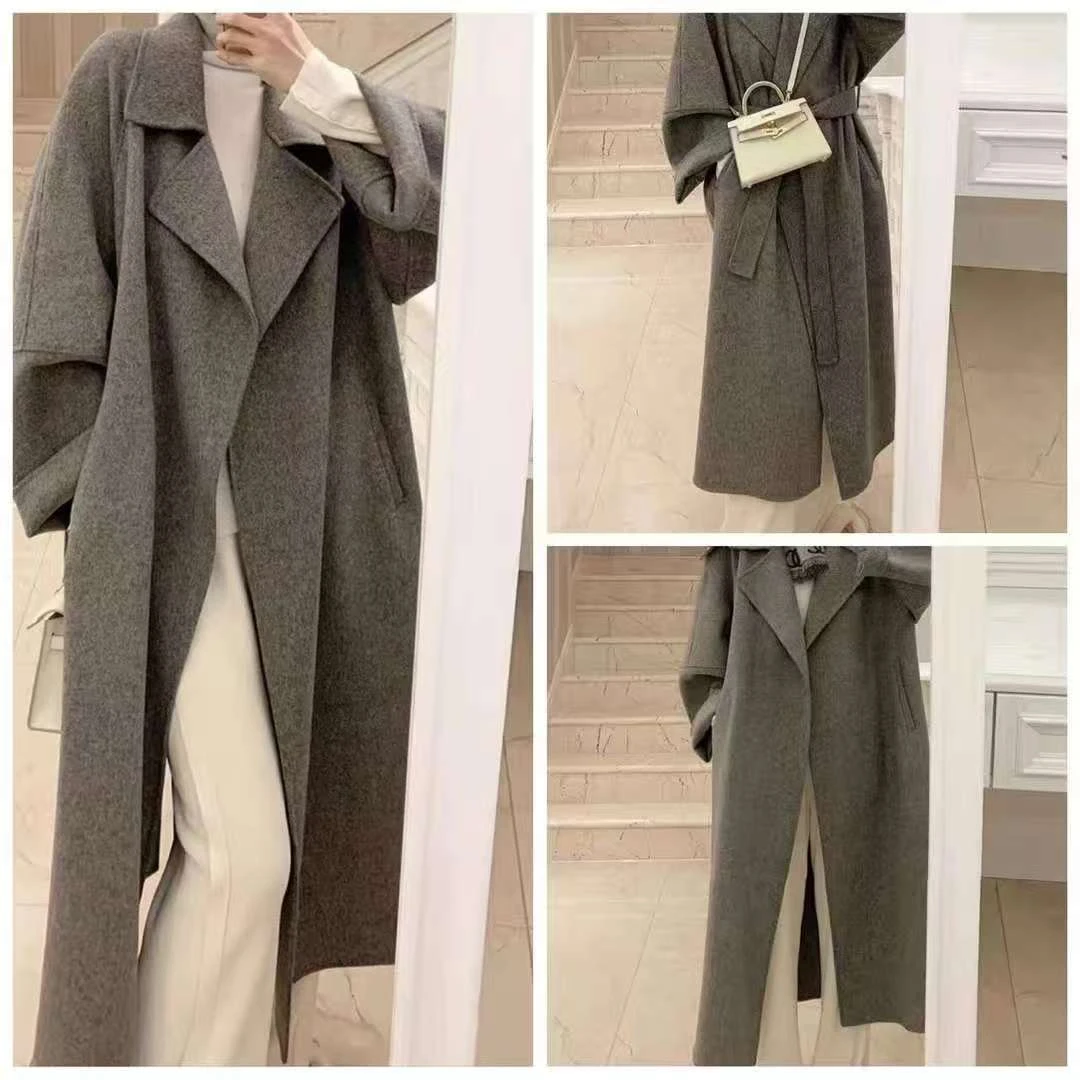 A101-200单面双面大衣女秋冬款气质韩版高级感宽松款外套网红时尚