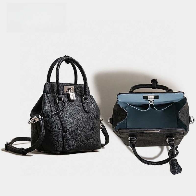 【RAIN·CUN】轻奢经典手提斜挎托特包 SK-82897-黑色